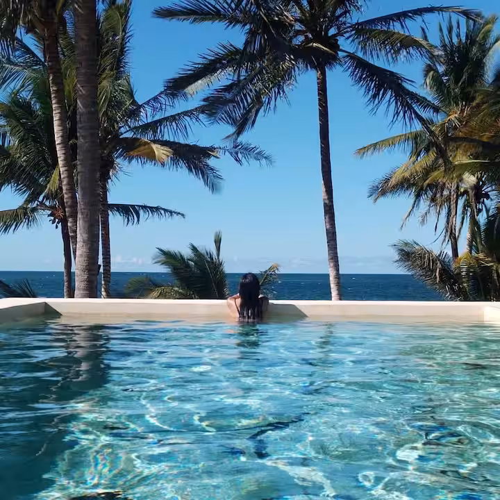 Jacuzzi de la suite privada de Pixan